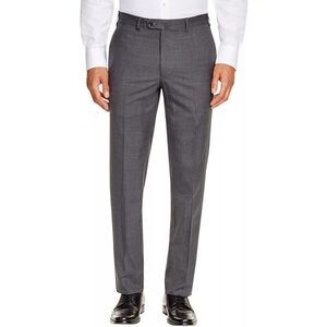 Valentini Mens Slim Fit Micro Box Super 130's Wool Pants 38 Charcoal - NWT $375